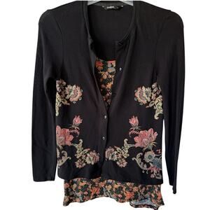 Desigual Cárdigan/Tank Abstract print sweater size M